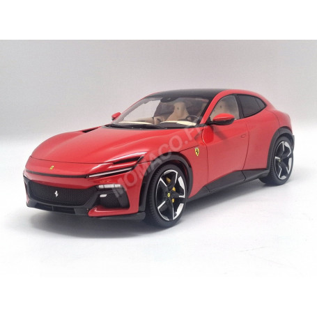 FERRARI PUROSANGUE 2022 ROUGE "ROSSO CORSA 322" ET INTERIEUR CREME (BOITE AVEC RHODOID)