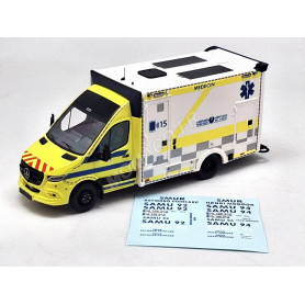 MERCEDES-BENZ SPRINTER WAS AR SAMU "AVEC DECALQUES : 94 ET 92"