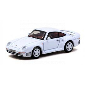 PORSCHE 959 1989 BLANC AVEC SET DE CARTES A ECHANGER