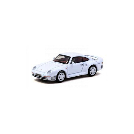PORSCHE 959 1989 BLANC AVEC SET DE CARTES A ECHANGER