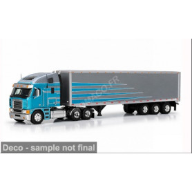 FREIGHTLINER ARGOSY 2002 AVEC REMORQUE BLEU/GRIS