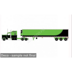 KENWORTH W900 1990 AVEC REMORQUE VERT/NOIR