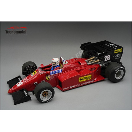 FERRARI 126 C4-M2 28 ARNOUX GRAND PRIX D'EUROPE 1984 AVEC FIGURINE