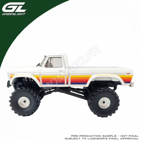 FORD F-250 1977 BLANC AVEC BANDES MULTICOLORS