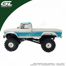 FORD F-250 1978 ARGENT METALLISE AVEC BANDE VERT TURQUOISE