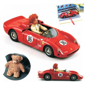 MINI FERRARI 275P 16 PILOTE TESSA AVEC SON OURS