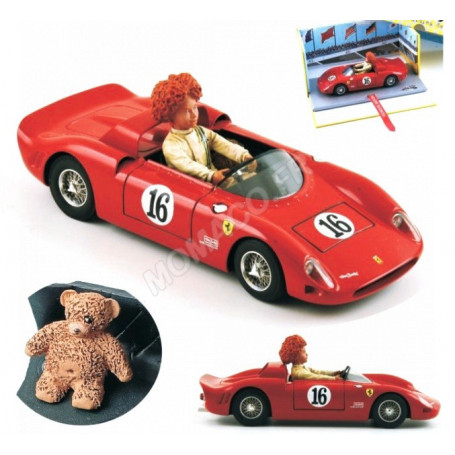 MINI FERRARI 275P 16 PILOTE TESSA AVEC SON OURS