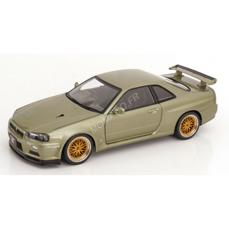 NISSAN SKYLINE GT-R R34 V-SPEC NÜR AVEC JANTES BBS 2001 VERT CLAIR METALLISE