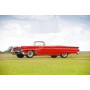 LINCOLN CONTINENTAL MKIII CONVERTIBLE OUVERT 1958 ROUGE