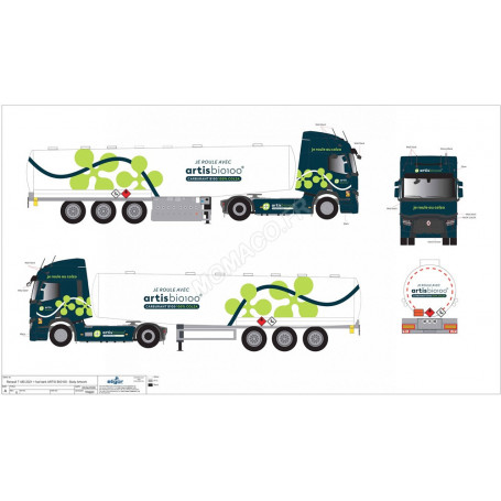 RENAULT T 480 2021 CITERNE HYDROCARBURE "ARTIS BIO 100" (NE PAS DIFFUSER)
