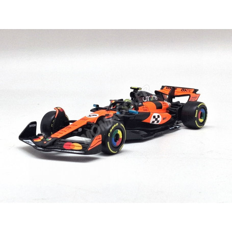 MCLAREN F1 MCL39 TEAM MCLAREN 4 LANDO NORRIS GRAND PRIX DE MONACO 2025 (PACKAGING PREMIUM AVEC CASQUE)