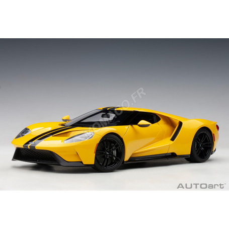 FORD GT 2017 JAUNES AVEC BANDES NOIRES