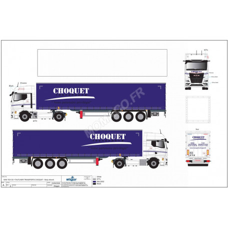 MAN TGX GX REMORQUE TAUTLINER "TRANSPORTS CHOQUET" (CONFIDENTIEL)