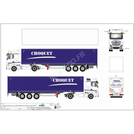 MERCEDES-BENZ ACTROS 5 TAUTLINER "TRANSPORTS CHOQUET" (CONFIDENTIEL)