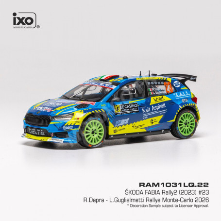 SKODA FABIA RALLY2 23 DAPRA/GUGLIELMETTI RALLYE MONTE-CARLO 2026