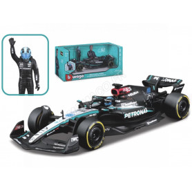 MERCEDES GP F1 W15 EQ PERFORMANCE TEAM AMG PETRONAS MOTORSPORT 63 GEORGE RUSSELL 2024 (BOITAGE SOUPLE AVEC PILOTE)