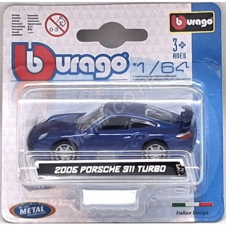 PORSCHE 911 997 TURBO COUPE 2006 BLEUE