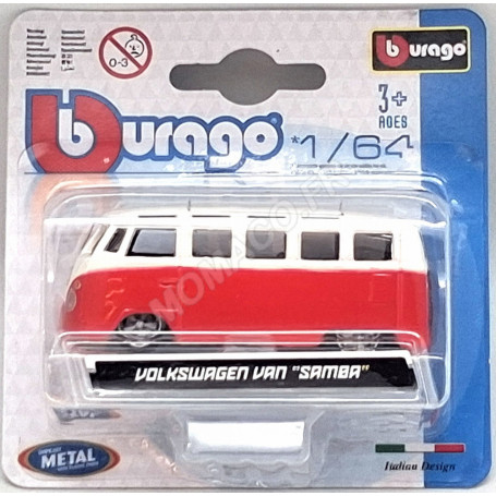 VOLKSWAGEN T1 SAMBA MINIBUS 1962 CUSTOM 1965 ROUGE/CREME