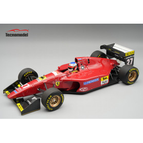 FERRARI 412T1B 27 JEAN ALESI GRAND PRIX DU CANADA 1994 AVEC PNEUS LISSES ET FIGURINE