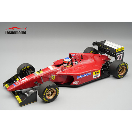 FERRARI 412T1B 27 JEAN ALESI GRAND PRIX DU CANADA 1994 AVEC PNEUS LISSES ET FIGURINE