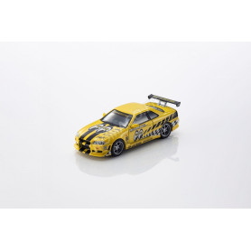 NISSAN SKYLINE GT-R (R34) "MOONEYES V2" 2026 JAUNE AVEC LED