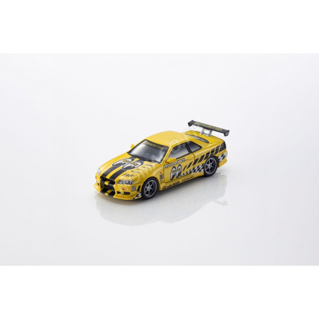 NISSAN SKYLINE GT-R (R34) "MOONEYES V2" 2026 JAUNE AVEC LED