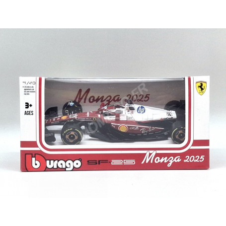 FERRARI F1 SF-25 TEAM SCUDERIA FERRARI HP 16 CHARLES LECLERC GRAND PRIX DE MONZA 2025 "N.LAUDA – 50E ANNIV.CHAMP." (BOI.SOUPLE)