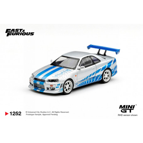 NISSAN SKYLINE GT-R (R34) 1999 "2 FAST 2 FURIOUS (2003) - BRIAN O'CONNER" (LHD) (BLISTER EDITION)