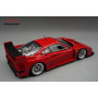 FERRARI F40 LM VERSION PRESSE AVEC JANTES ENKEI ARGENTEES 1996 ROUGE