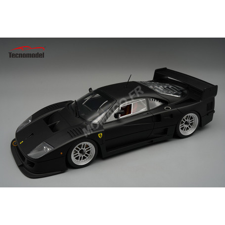 FERRARI F40 LM VERSION PRESSE AVEC JANTES ENKEI ARGENTEES 1996 NOIR