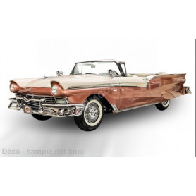 FORD FAIRLAINE 500 SKYLINER 1957 BRONZE/BEIGE