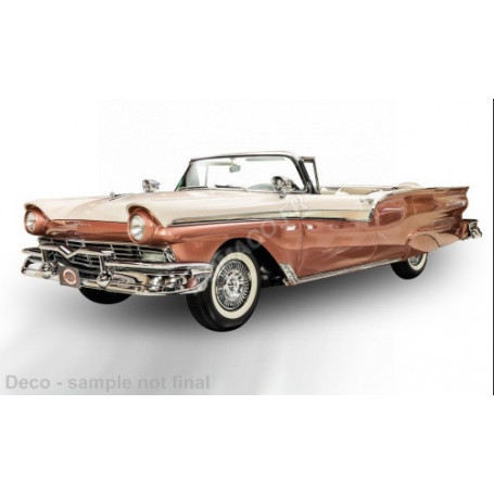 FORD FAIRLAINE 500 SKYLINER 1957 BRONZE/BEIGE