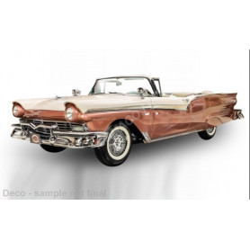 FORD FAIRLAINE 500 SKYLINER 1957 VERT/BEIGE