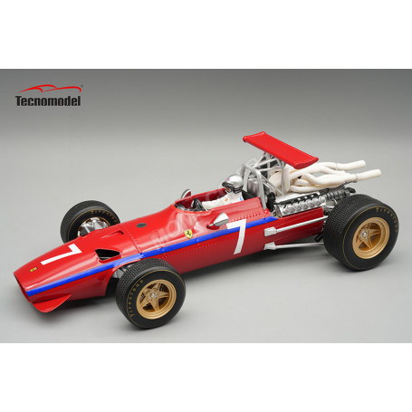 FERRARI 312 F1/68 7 DEREK BELL GRAND PRIX DE WATKINS GLEN 1968 AVEC FIGURINE