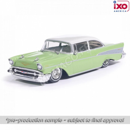 CHEVROLET BEL AIR 1957 VERT CLAIR/BLANC
