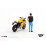 DUCATI PANIGALE V4 2020 JAUNE AVEC FIGURINE (LHD)
