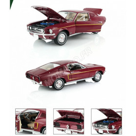 FORD MUSTANG GT FASTBACK 1968 MARRON AVEC BANDES OR GT